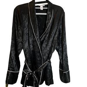 Victoria's Secret Black Jacquard Robe